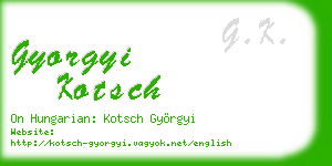 gyorgyi kotsch business card